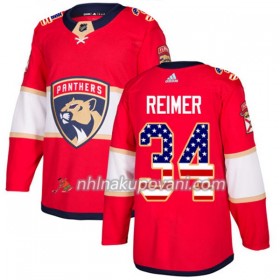 Florida Panthers Dresy James Reimer 34 2017-2018 USA Flag Fashion Černá Adidas Authentic - Pánské